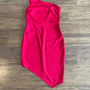Red slim fitting dress
